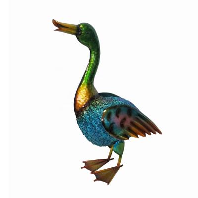 China Eco-friendly antique outdoor garden statue metal animal duck for garden decoration for sale