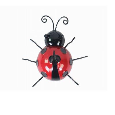 China Eco-friendly Ladybug Ornaments Wholesale Metal Promotion Garden Decorations Outdoor Metal Ladybug for sale