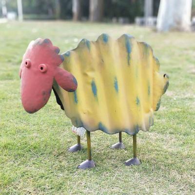 China Eco - Friendly Sheep Garden Metal Statue Animal Garden Wrinkled Creatures Sheep for sale