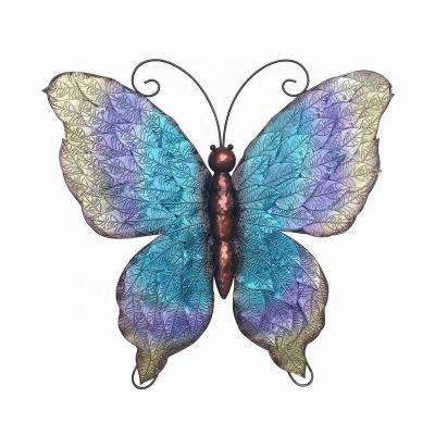 China Eco-friendly Hot Sale Art Decor Metal Butterfly Garden Wall Hanging Art For Outdoor Decoration for sale