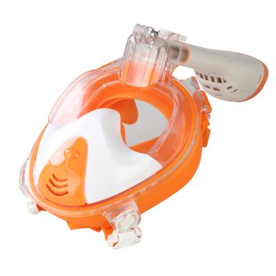 China RKD Easy Breath Design New Easy Inhale And Exhale One Piece Full Face Snorkel Breathing Mask For Kids With Go Pro Mount for sale