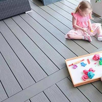 China New Modern Design WPC 3D Embossed Wood Plastic Composite WPC Flooring decking for garden terrance balcony for sale