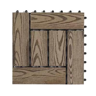 China Modern Wood Plastic Composite Decking Tile Interlock WPC Decking Tile DIY Tile for sale