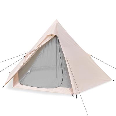 China Camouflage/Field Play Pyramid Outdoor Tent Indiana Camping Thickened 5 Person Camping Canopy Yurt Double Decker Tent for sale