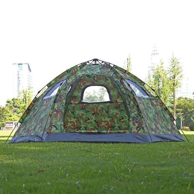 China 2022 new hot-selling outdoor tent 190T oxford fabric waterproof camping tent camouflage/camouflage field game 5~8 person automatically opens for sale