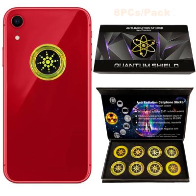 China 8PCs Quantum Edition Neo Radiation Protection Cell Phone Premium Anti EMF Shield Sticker For Cell Phones iPad With Magnetic Box for sale