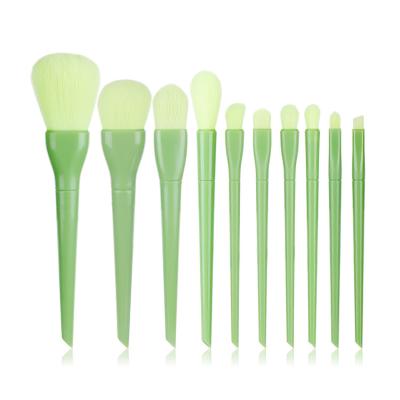 China Environmental Protection Promotional Products 10 Pieces Colorful Makeup Brushes High Quality Private Custom Pink Makeup Brush Set Brushes for sale