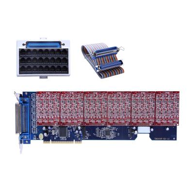 China Crazy selling 24 port asterisk fxo fxs pci card support freepbx 13 360*106*18mm for sale