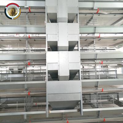 China Hot Fully Automatic Farms Battery Layer Chicken Cage Poultry H Type Chicken Cages 3/4/5 Tires Chicken Cage for sale