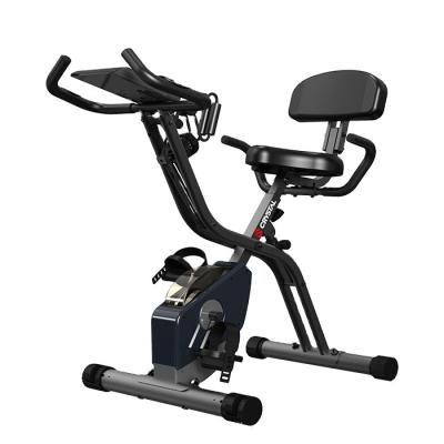 China Sporting Goods Universal X-Bike Gym Home SJ-102 Foldable Magnetic Exercise Bikes Spin Bike With Rear Seat for sale