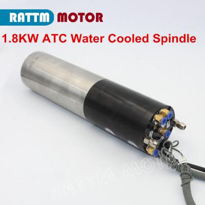 China CNC ATC Spindle 1.8KW Water Cooled Motor ISO20 Permanent Power Electric Milling Spindle For CNC Machine for sale