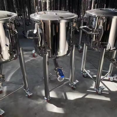 China Stainless steel storage tank with wheels for sale