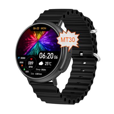 China Round APP Control 2023 Screen Smart Watch MT30 BT Calls Heart Rate Monitor IP68 NFC Health Smartwatch for sale