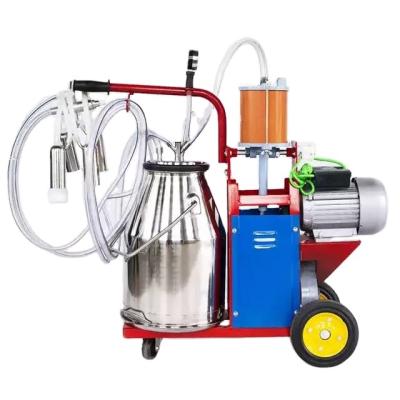 China Farms single barrel cow and goat group milking machine portable electric piston 25L buckets/tank for sale