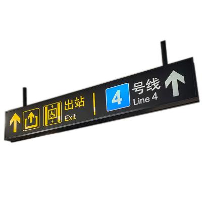 China Shops Competitive Price Underground Garage And Shopping Mall Way Finding Hanging Signage for sale