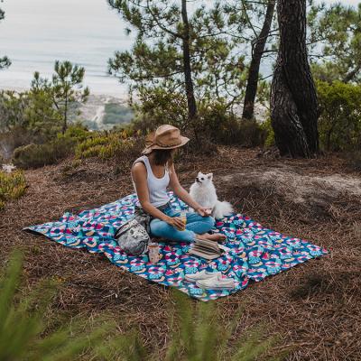 China Picnic Fashion Outdoor Camping Heat Transfer Printing Polyester Multifunctional Durable Sand Free Outdoor Waterproof Camping Mat Custom for sale