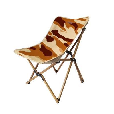 China Modern Portable Folding Wooden Beach Chair for Outdoor Camping with Carry Bag for sale