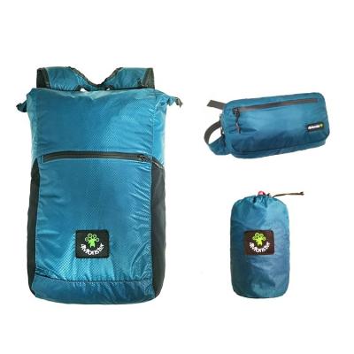 China Custom Waterproof Super Light Weight Outdoor Camping Hiking Portable Backpack With Waist Bag for sale