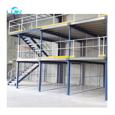 China Free Standing Industrial Steel Warehouse Industrial Racking Platform Warehouse Multilevel Racking Support Mezzanine Floor for sale