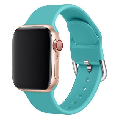 China Water Resistant Mimoo Christmas Double Layer 20mm Strap Apple Silicone Watch Bands For Apple Watch 38mm/44mm for sale