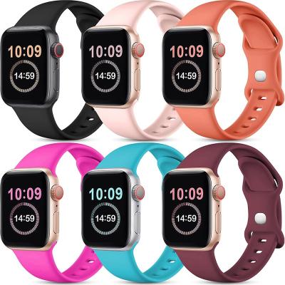 China Water Resistant Mimoo Black Apple Watch Band Silicone Replacement Rubber Brown Blue Gray iwatch Watch Strap for sale