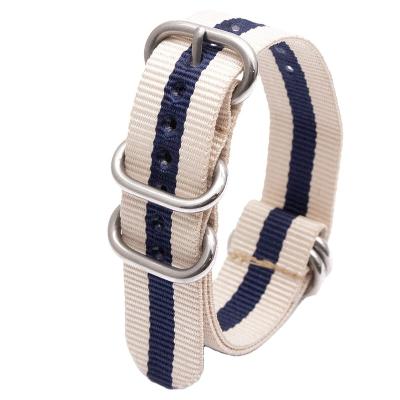 China Replace Detachable Adjustable Watch Band Sports Watch Band Braided Nylon Striped Nato Watch Strap For Apple Watch 7 Bands for sale