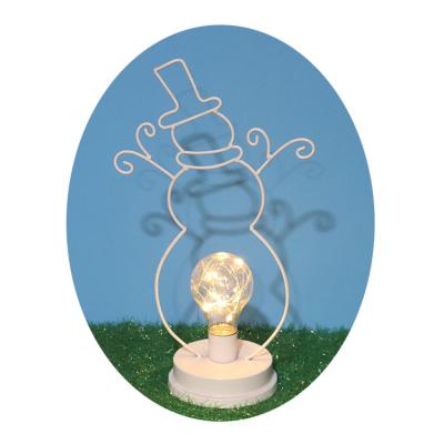 China 2022 Warm Cactus Mockup Luminous Energy Saving Snowman Pendant Decorative Lamp for sale