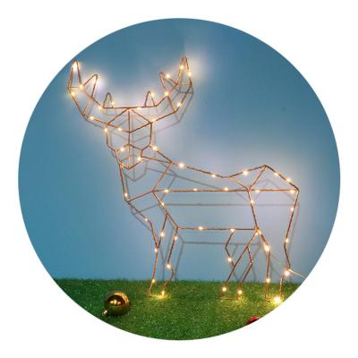 China 2022 Warm Deer Mockup Luminous Energy Saving Standing Deer Decorative Pendant Lamp for sale