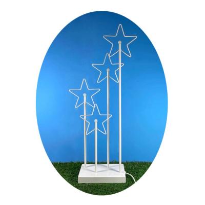 China Christmas Tree Christmas Star LED Decorations Iron Tube Candle Lights for sale