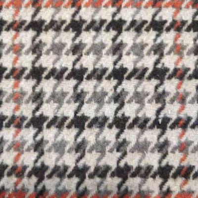 China New Arrival Plaid Houndstooth Tweed Wool Blended Woven Fabric For Suit Coat for sale