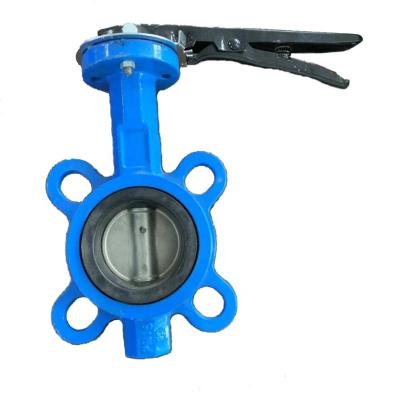 China General Tianjin Best Manufacturer Cast Iron Wafer Type 1 Inch Butterfly Valve Gearbox And Handle Butterfly Valve Price List for sale