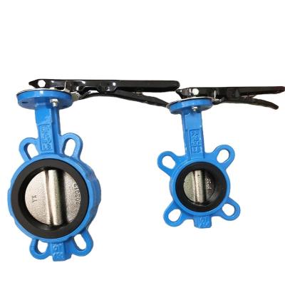 China General Malleable Iron Wafer Type Butterfly Valve With DI Pinless Disc Nickel Plated for sale