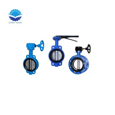 China General 4 type 10 inch ptfe ductile stainless steel wafer butterfly valve cast iron price list for sale