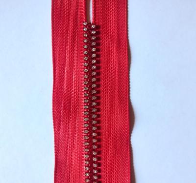 China High Quality Gilding Patent 5# Diamond-Zipper Gilding Plastic Zipper For Hoodies for sale