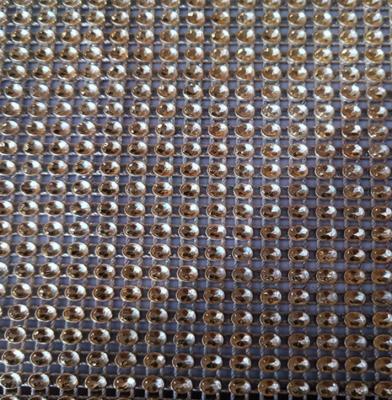 China New Wholesale Customized Garment Gold Crystal Mesh Fabric Rhinestone Diamant-net for sale