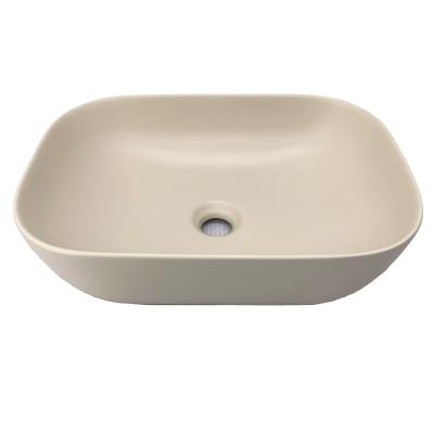 China Modern YIBAIGE Ceramic Sanitary Ware OME Matte Color Design ceramic sanitary art ware basin table top basin for sale