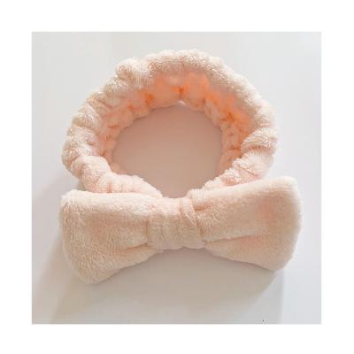 China Comfort Soft And Not Hurt Fast Shipping Cotton Hair Factory Price Cosmetic Designer Makeup Headband for sale