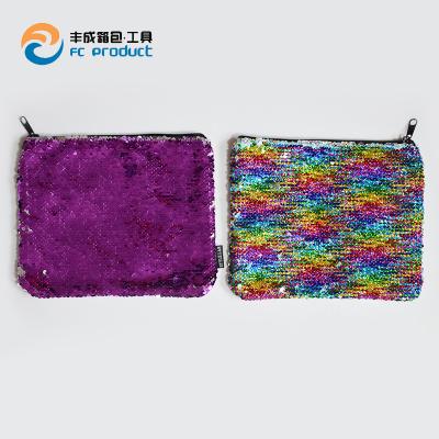 China Fashion Eco friendly private label colorful gradient makeup bag organizer travel for sale