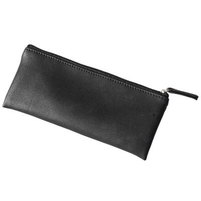 China Fashion Customize Personlaised Simple Black Girl Travel Makeup Bag PU for sale