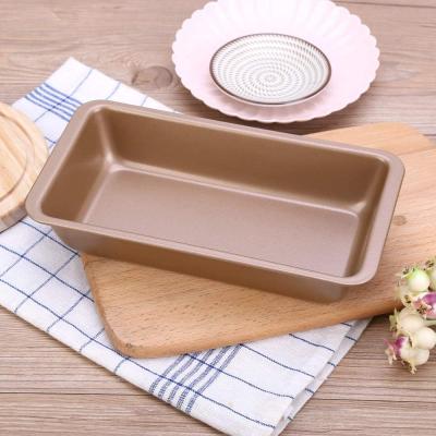 China Durable Non-Stick Coated Rectangular Bread Pan DIY Bread Mold Tray Carbon Steel Toast Baking Mold for sale