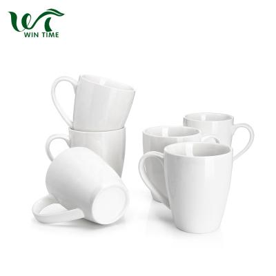 China Sustainable Approved Ceramic White Coffee Cup Cup For Coffee Tea Cocoa for sale