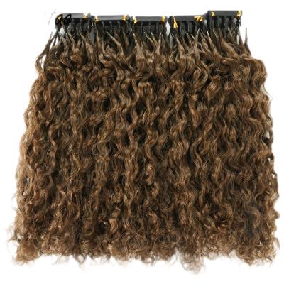 China Factory direct sales 6D real body wave handwoven detachable color large volume hair extension real for sale