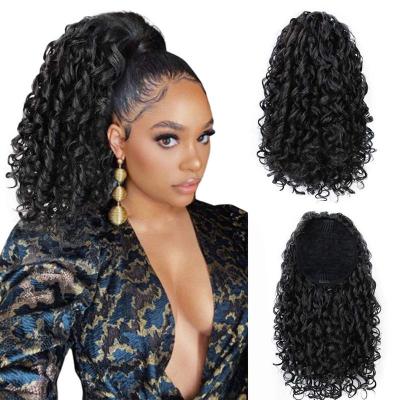 China Small Ponytail Wig Ponytail Chemical Fiber Stretch Mesh Ponytail Mechanism Extensions Female African Curly Hair Small Ponytail Wig for sale