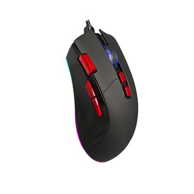 China 2022 Newest Design Durable 8D Game Wired USB Computer Peripherals Optical Ergonomic Gaming Mice GM-003P With RGB Backlight for sale