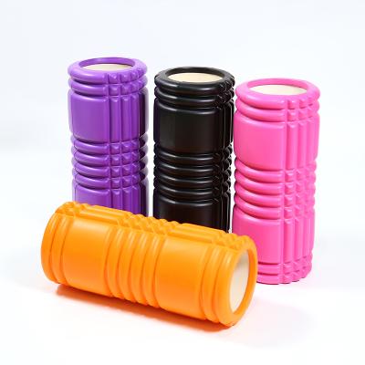 China Factory price wholesale waterproof classic EVA 33cm cavity massage foam roller muscle relaxation prathi yoga column foam roller for sale