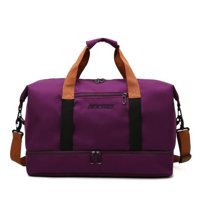 China 2021 new fashion large ladies luggage shoulder bag gym bag multifunctional yoga bag women sports travel bag for sale