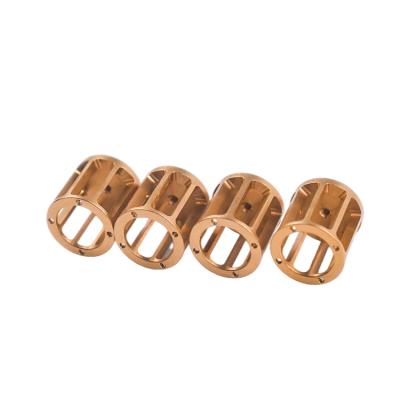 China Metal Processing Machinery Parts Air Coupler Air Brake End Tube Fitting Sleeve Brass Precision CNC Turned Parts for sale