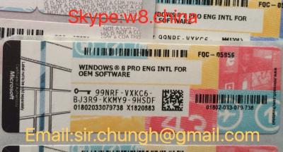 China wholesale Windows 8.1 pro oem key , Win 8 Professional x18 coa sticker OEM Windows Product Key Sticker , Win 8 Pro OEM for sale