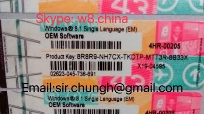 China wholesale windows 8.1  Single language oem coa sticker windows 8 Single language oem label oem key X19 oem software for sale