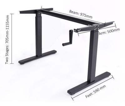 China (Height)Adjustable Desk View Controller Hand Control Manual Height Stand Up Desk Mechanism Legs for sale